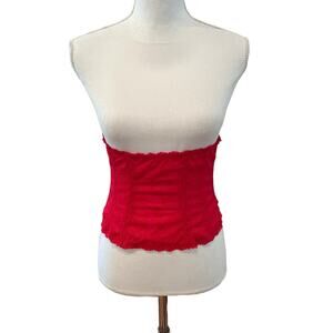 Felina Lingerie Red Lace Underbust Corset S